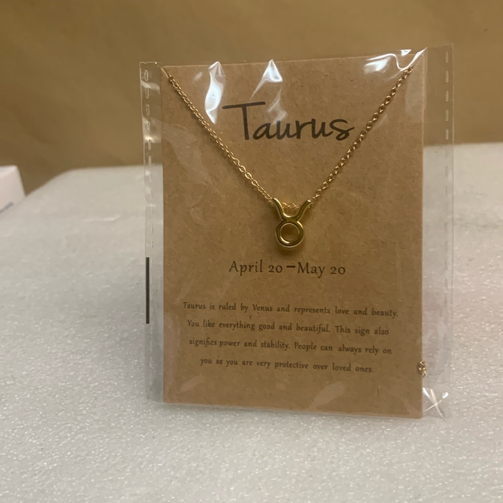Taurus Zodiac Sign Choker Horoscope Necklace